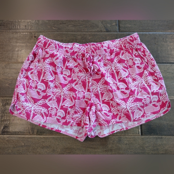 Vineyard Vines Pants - VINEYARD VINES women's Linen Blend bright pink whale 3" shorts - S